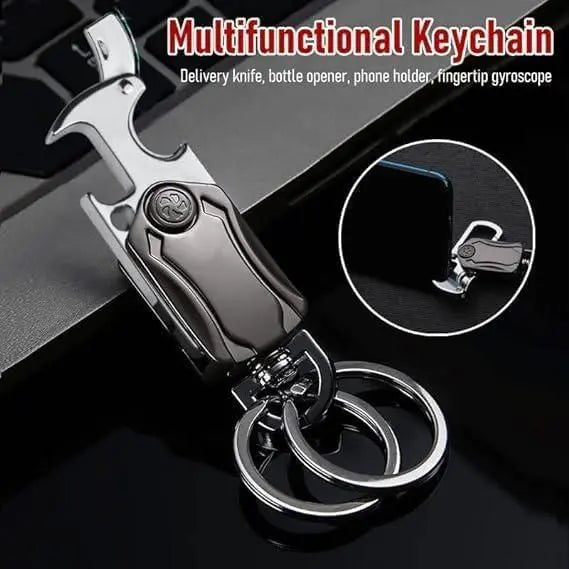 5 IN 1 Heavy Duty Dual Ring Multifunction Keychain with Cutter sopingsearch.store