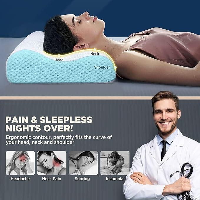 Contour Neck Pillow – Orthopedic Relief for Neck, Shoulder & Spine Alignment