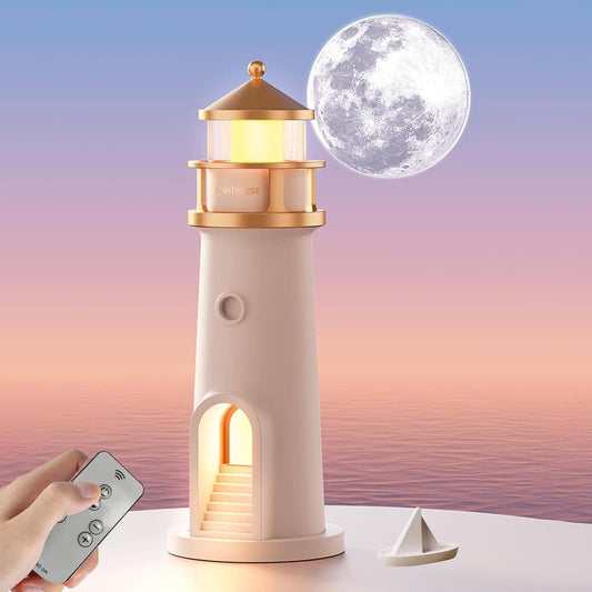 Moon Projection Lighthouse – Bluetooth Music Night Light