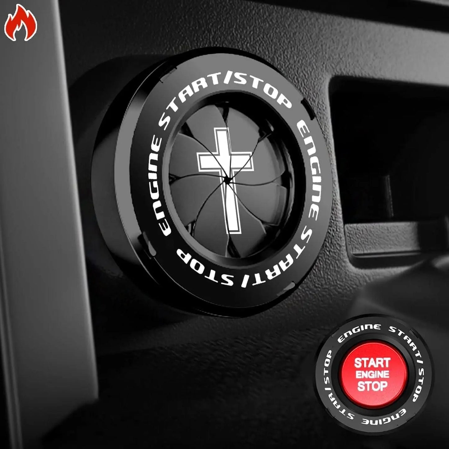 Rotary Push Start Stop Button Cover sopingsearch.store