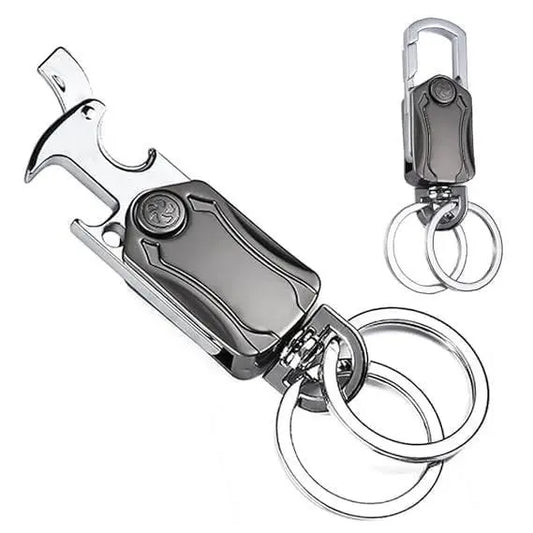 5 IN 1 Heavy Duty Dual Ring Multifunction Keychain with Cutter sopingsearch.store