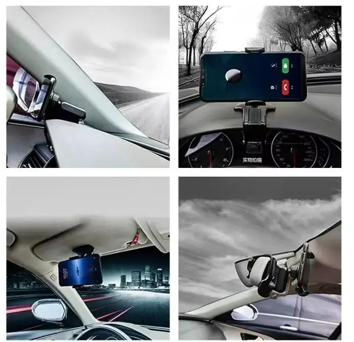 Phone Holder 360° Free Rotation – Car Mount for Dashboard, Rearview Mirror & Sun Visor sopingsearch.store