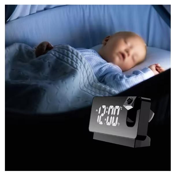Wall Projector Digital Clock – Time | Alarm | Room Temperature Display