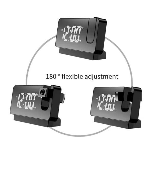 Wall Projector Digital Clock – Time | Alarm | Room Temperature Display